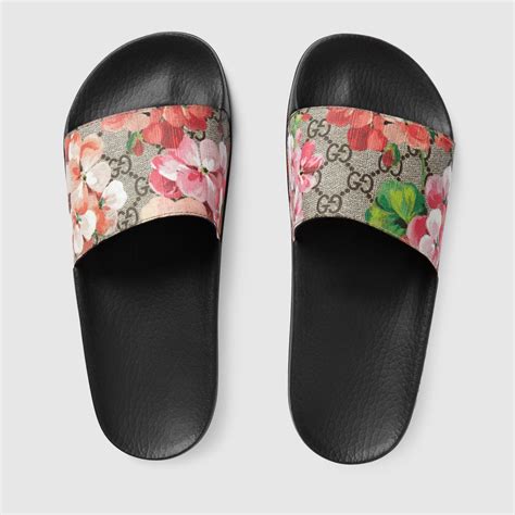 gucci bloom slides white|Gucci women's slides clearance sale.